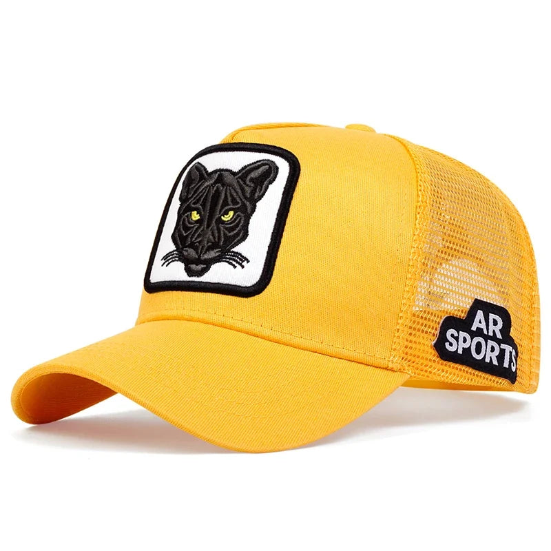 Fashion Cat Embroidery Baseball Cap Summer Breathable Mesh Caps adjustable Hip Hop Trucker Hats Men Women Outdoor sun Hats