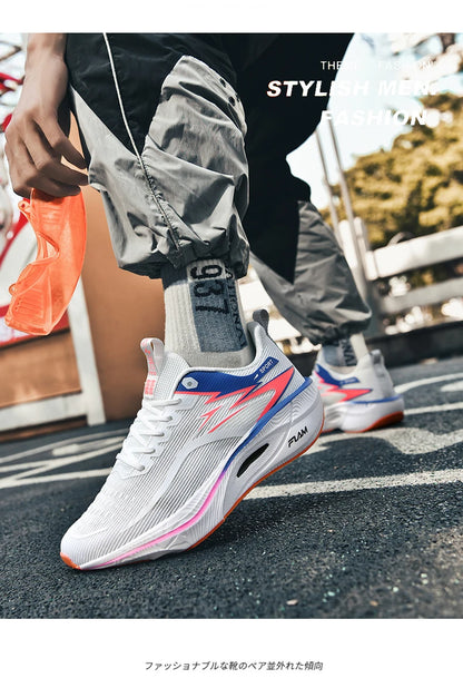 Scarpe sportive da running da uomo per maratona, con cuscino d’aria, traspiranti, leggere e confortevoli, sneakers atletiche outdoor da donna per jogging e tenis