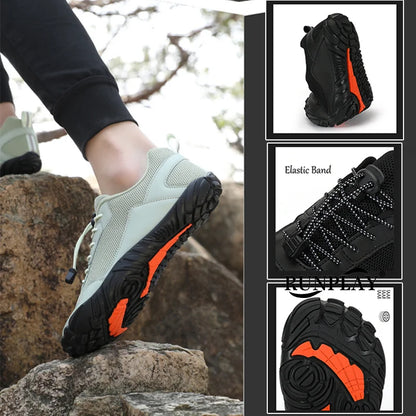 Men's Barefoot Hiking Shoes Breathable Outdoor Sports Climbing Shoes Trekking Sneakers Non-Slip Comfortable Men's Casual Jogging Footwear