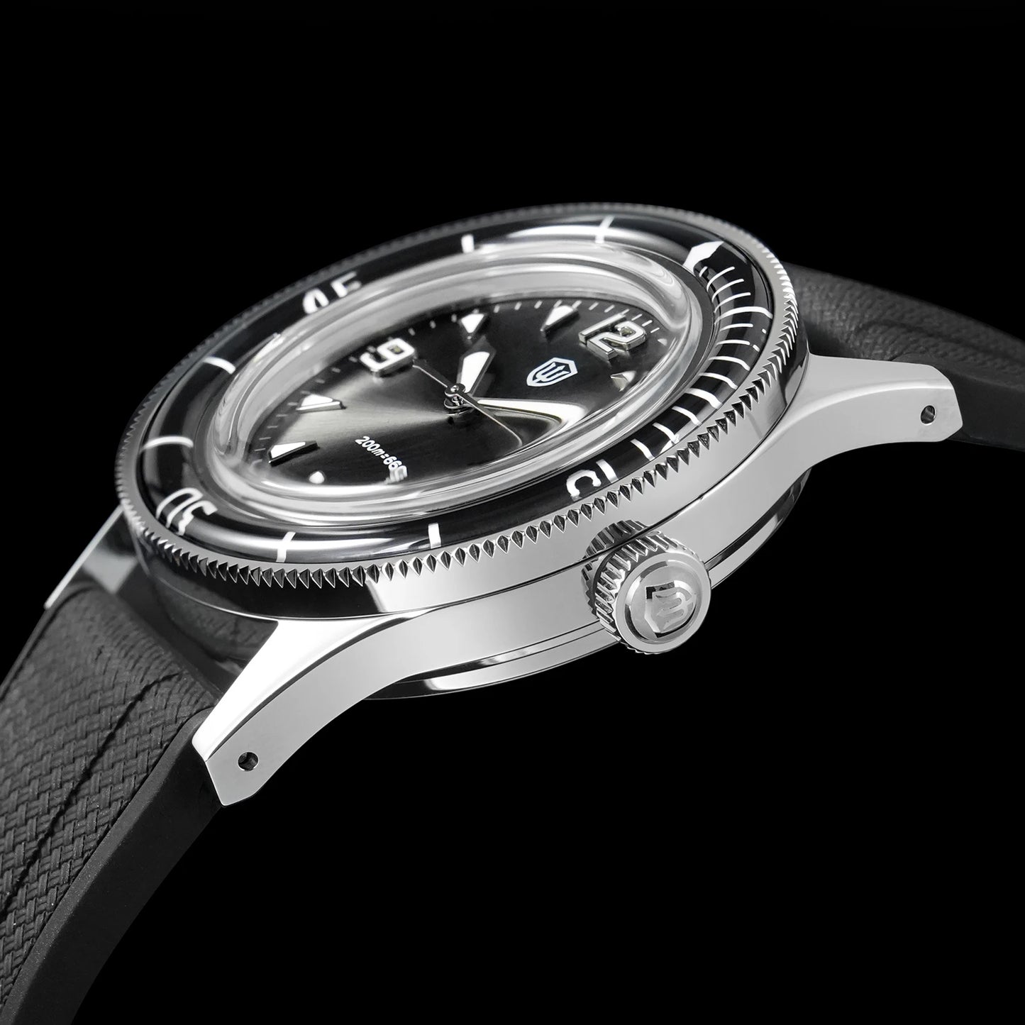 Watchdives WD50Q 38mm Watch Stainless Stee VH31 Sweep Seconds Quartz Movement Men Watches Bubble Sapphire Luminous Waterproof