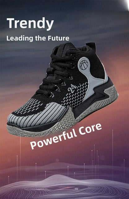 Große High-Top-Sportschuhe für Herren, lässig, atmungsaktiv und bequem, mit dicker Sohle – Basketballschuhe und Laufschuhe