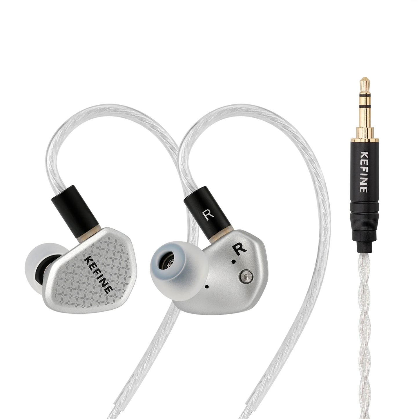 Angelears Kefine Klean SV 10mm DLC Diaphragm Dynamic Driver IEMs Hi-Fi In-ear Earphone with Nozzles and SPC Cable