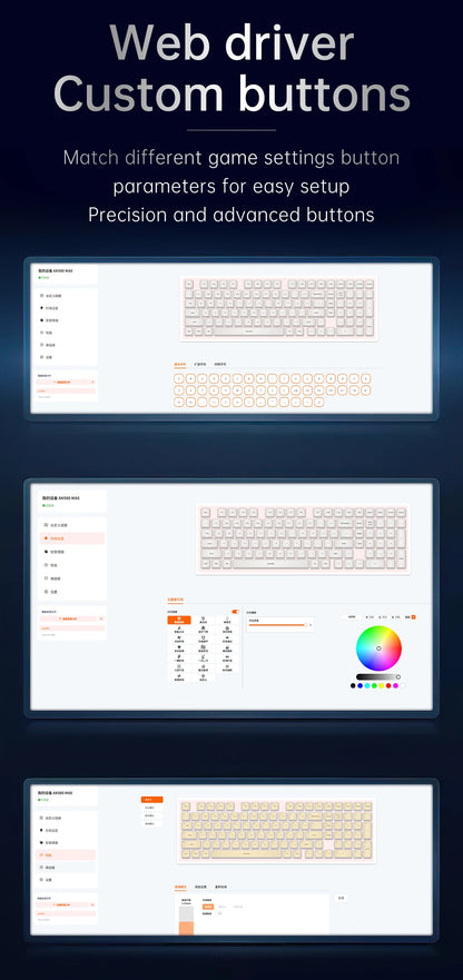 AJAZZ AK980 MAX Wired Magnetic Switch Keyboard 0.01mm 8K Mechanical Keyboards Hot Swap ARGB E-sports Games Customized Keyboard