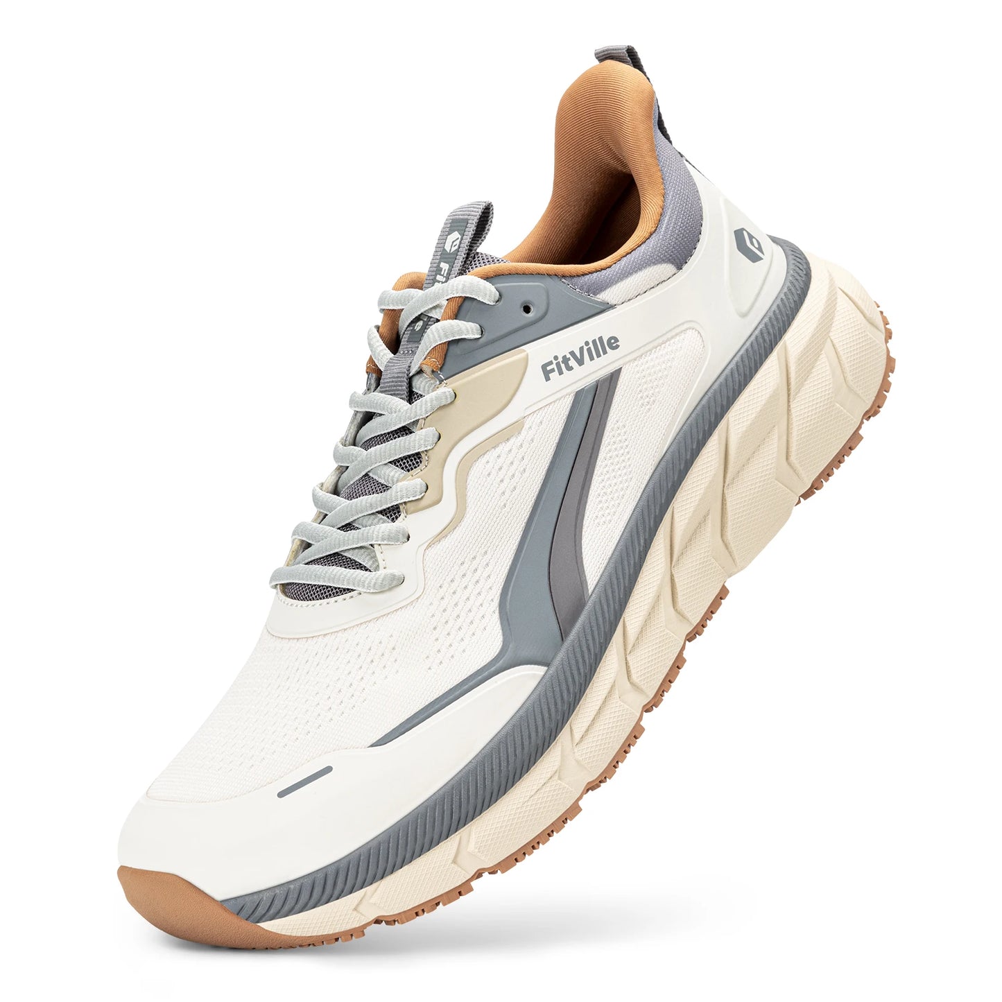 FitVille Men's Wide Toe Box Shoes Cushioned Well Sneakers Non Slip Lightweight Breathable Running Shoes for Swollen feet
