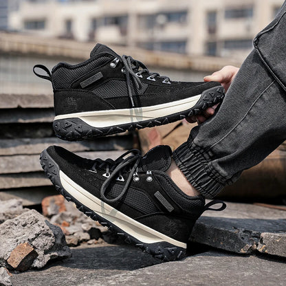 2025 Autumn High-Quality Men's Casual Shoes Versatile Trendy Outdoor Wear-Resistant Hiking Shoes Lightweight Soft Sports Shoes