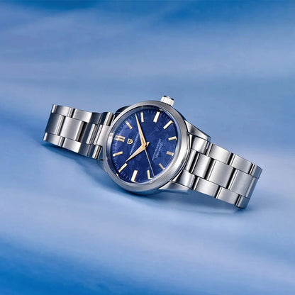 PAGANI DESIGN 40MM Meteorit-Zifferblatt Herren-Quarzuhr Luxus Business Saphir 316L Edelstahl 100M wasserdichte Uhr für Herren