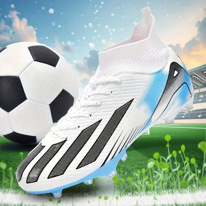 Men's New TF Football Boots Sneakers Society Turf Grass Ultralight Male Soccer Shoes Comfortable Ankle Football Shoes Futsal Fast
