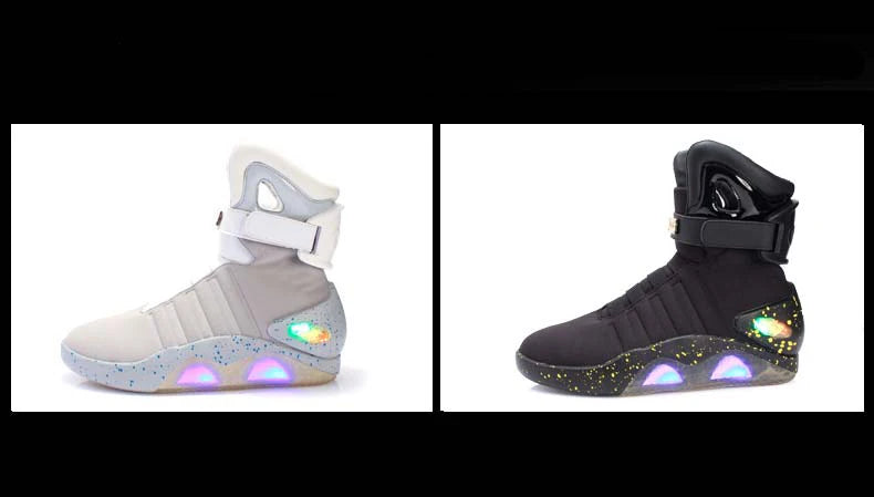 Men Remote Control Led Mag Shoes Fashion Light Up Sneakers Air Shoes Usb Recharging Shoes Back To The Future Boots 1989