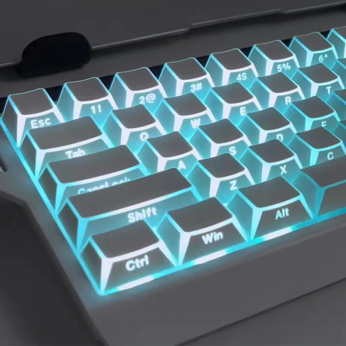 Shadow Keycap Side Print Edge Backlit PBT Shine Through White Black Macarons Cherry Profile 136 Key cap MX Gamer Keyboards AULA