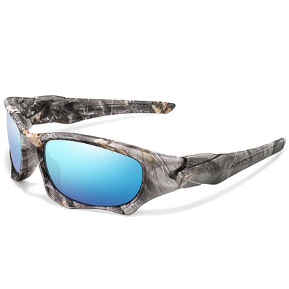 Polarized Fishing Sunglasses for Men Women Classic Camouflage Shades with UV Protection for Outdoor Driving Cycling Hiking
