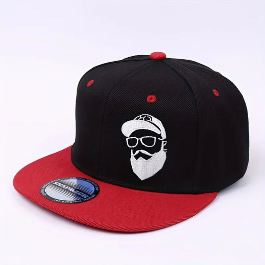 Printed Logo Bearded Grandpa Pattern Adjustable Buckle Closure Outdoor Sports Cap Baseball Cap Hip-Hop Style