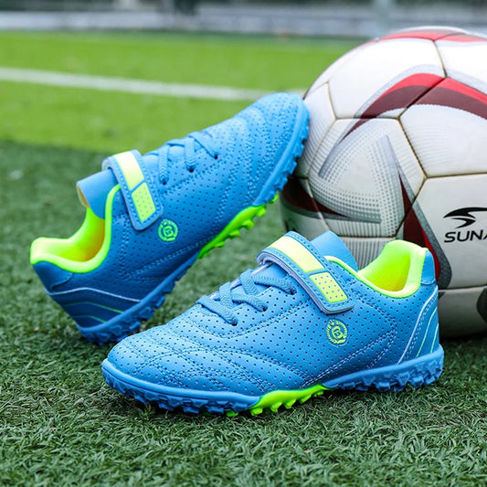 Children's Boys Low-Top Football Shoes Summer Breathable Sport Training Sneakers Outdoor Youth Turf Soccer Shoes