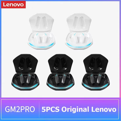 5PCS Original Lenovo GM2 Pro TWS Wireless Headphones Bluetooth 5.3 Earphones Touch Control HD Earbuds Sports Headphone with Mic