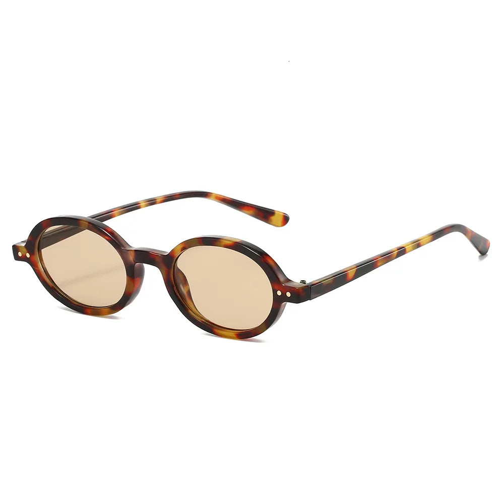 2026 Retro Small Round Frame Eyewear | Double Gold Rivet Accent | High-End Styling Sunglasses