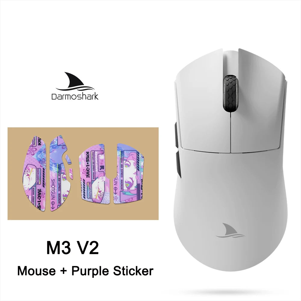 Darmoshark M3 V2 Gaming Mouse Double 8K Wireless Tri Mode 26KDPI PAW3395 Sensor Big Hand Game Macro Mouse For Computer Laptop PC