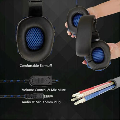 3.5mm Wired Headset Gaming Headset 120° Adjustable Gamer Headset With Noise Cancelling Microphone For PS4 5/Smart Phone/Computer