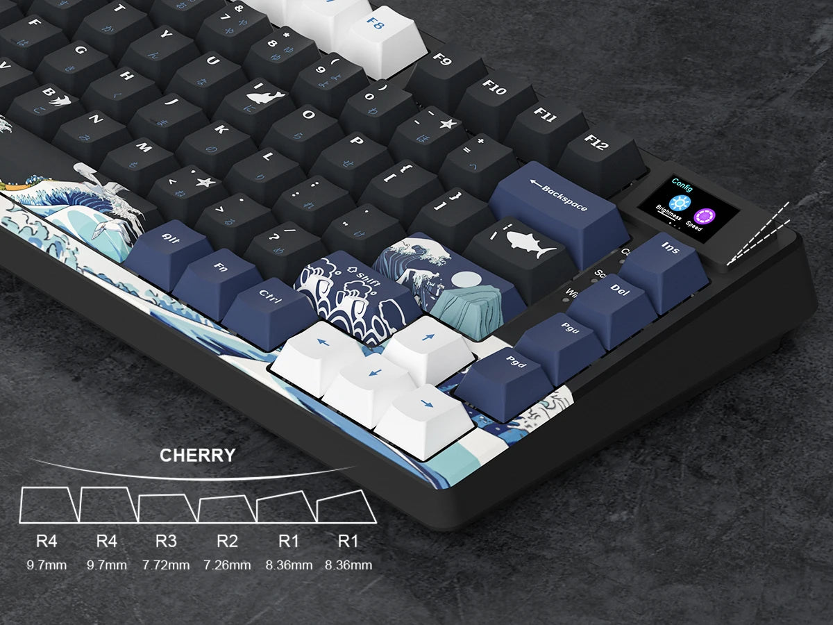 womier S-K80 Gamer Keyboard with Color OLED Display Mechanical Gaming Keyboard Hot Swappable Gasket Mount RGB Custom Keyboard
