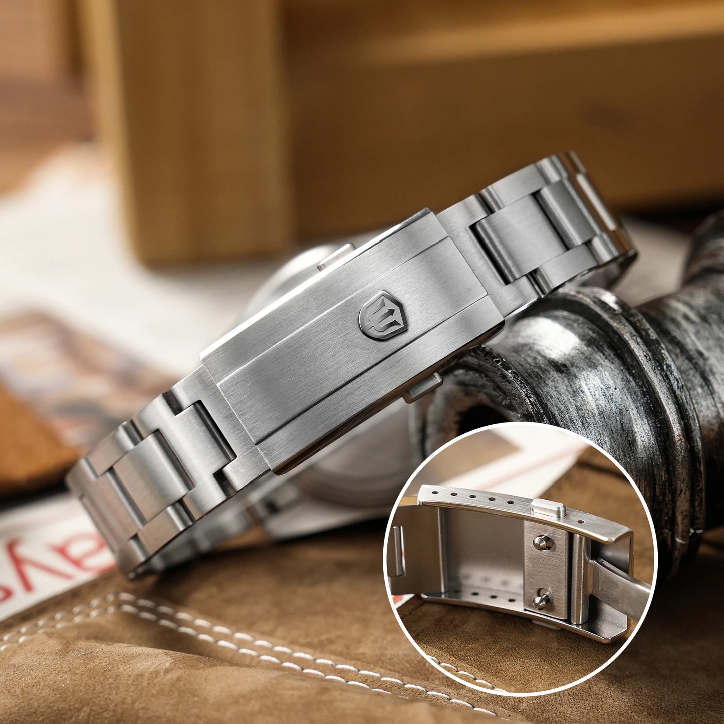 Watchdives WD5513Q Watch VH31 Sweep Second Movement Stainless Steel Sapphire Crystal Business Wristwatch Vintage Watches