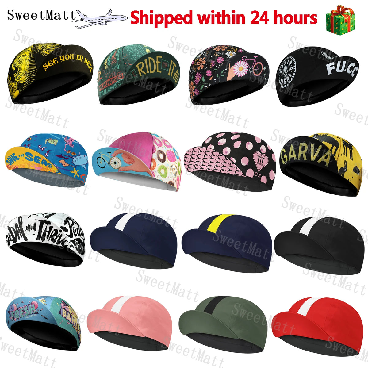 Casquette de cyclisme rétro SweetMatt Classic : simple, colorée, plusieurs styles au choix, taille unisexe, séchage rapide