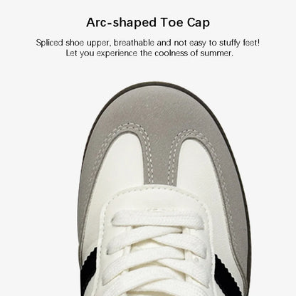 HuanQiu Women's Shoes Retro Fashion Casual Flats Female Sneakers Lace-up Comfortable Non-slip German Training Shoes for Women