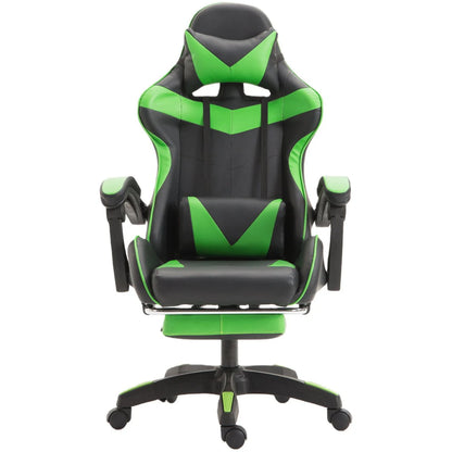 Ergonomic gaming chair, office chair, height adjustable,PU leather computer chair, with headrest and lumbar support, 360° swivel