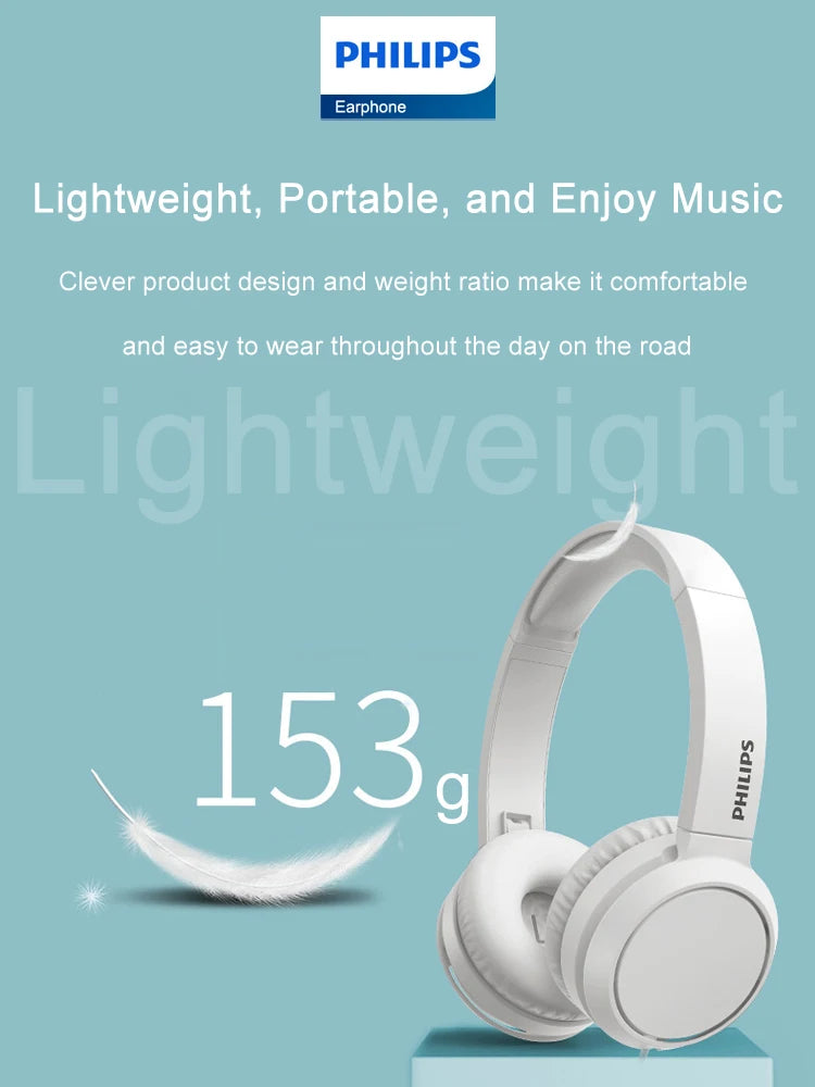 Philips TAH4105 Wired Headphones HiFi Stereo HD Call Headset With MIC Suitable For Online Learning And Outdoor Sports Earphones