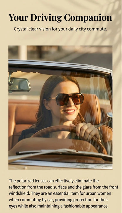 Vintage Steampunk Polarized Sunglasses Women Double Bridge Black 2026 Luxury Designer Driving Shades For Lady Fashion Eyewear