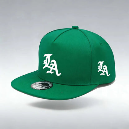 1pc "LA" Letters Print Snapback Cap-Adjustable,Funky Street Hip-Hop Style,Breathable Baseball Hat with Flat Brim for Men & Women