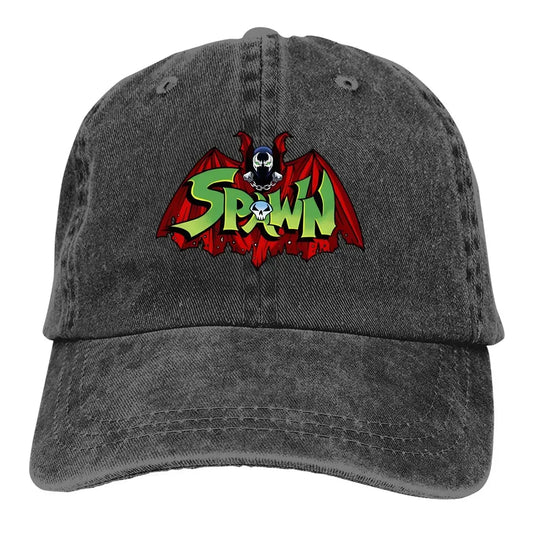 Washed Men's Baseball Cap Spawn-Bat Trucker Snapback Caps Dad Hat Spawn Comic Golf Hats