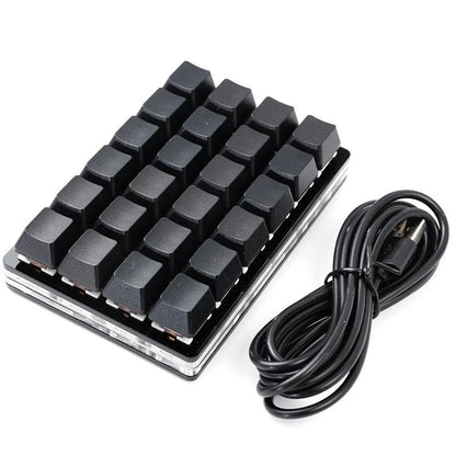 Mini USB Custom Mechanical Keyboard 24 Keys Black/White Gaming Keyboard Sayo Device Shortcut Programmable Keypad Keys Macro