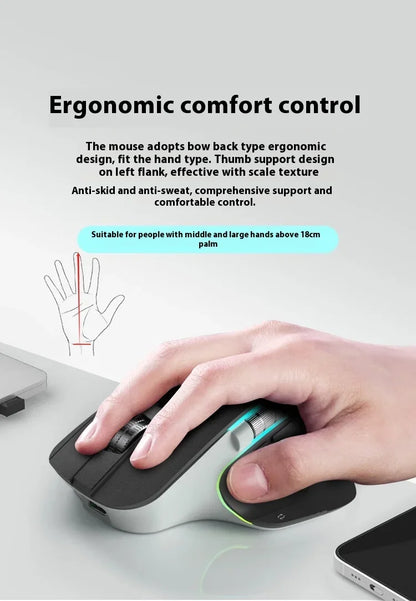 Acer Omr225 Gamer Mouse 3mode Bluetooth Wireless Mouse Dual Scroll Ergonomic Mouse Custom Programming Gaming Mice Office Mouses