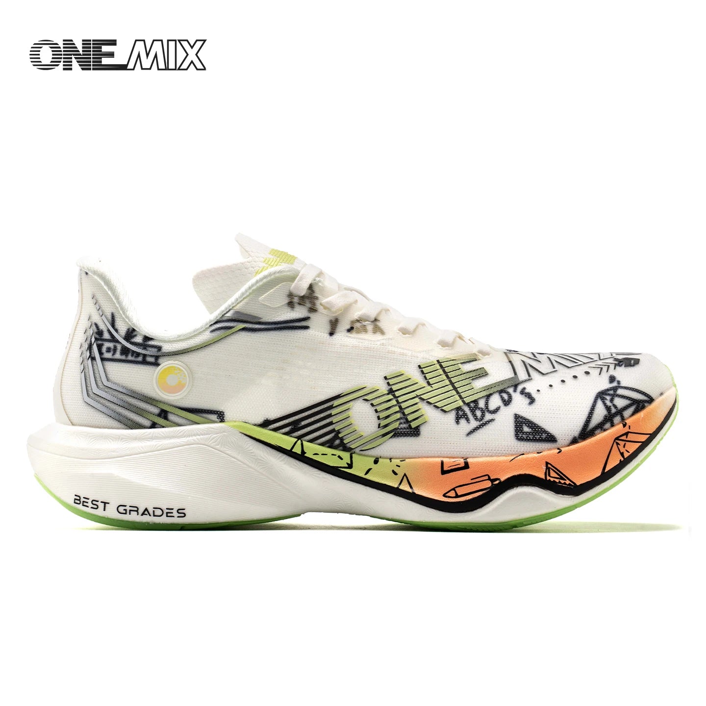 ONEMIX-Nylon Carbon Board Marathon Running Racing Shoes, Professional Stable Support, Shock-relief, Ultra-light Rebound Sneaker