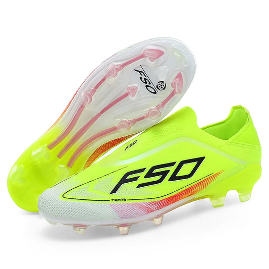 New Men's Soccer Shoes Grass Cleats High-Quality Match Outdoor Football Boots Non-Slip Boys Sneakers Hot-Selling High-Top Light