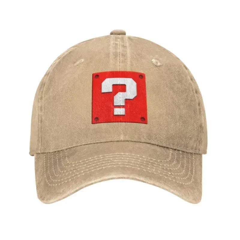 Op maat gemaakte, modieuze Cartoom-game-vraagblok-baseballpet voor dames en heren, verstelbaar, unisex, katoen, ‘dad hat’, prestatiegerichte snapback-petten