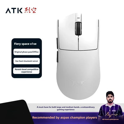 New ATK X1 SE Starlight Wireless Lightweight Mouse PAW3395 26K DPI Hub Page Driver 1000Hz Gaming Mouse PC Player Accessories