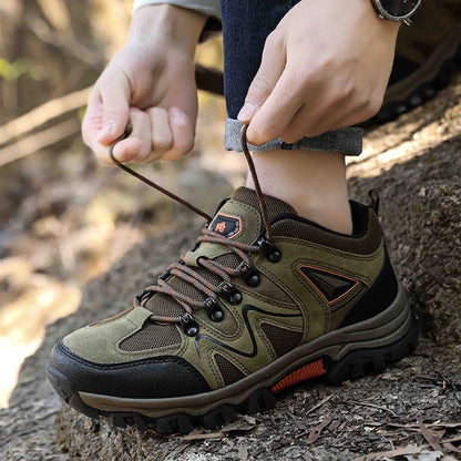Men's Hiking Shoes All-Terrain Outdoor Sports Shoes Breathable Wear-Resistant Mesh Non-Slip Hiking Shoes Outdoor Cycling Shoes