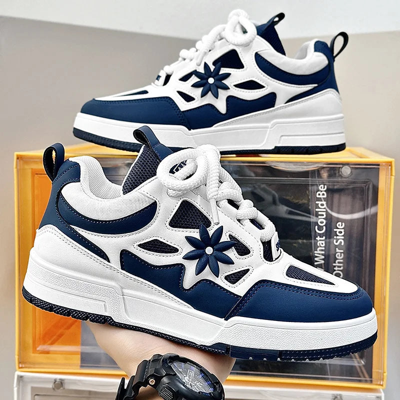 Fashion Mens Shoes Trend Street Skateboard Shoes Man Luxury Brand Training Sneakers Mesh Breathable Casual Shoes Tenis Masculino