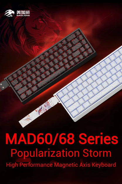 Madlions mad60he Mad60 Mad68 HE Mechanical Keyboard Magnetic Switch Mad60he Wired Game Keyboard Rapid Trigger Rgb Keyboard