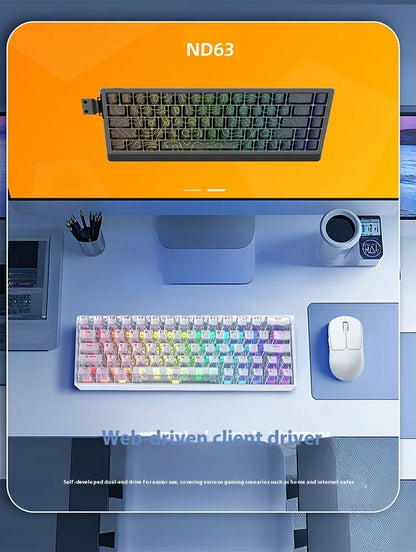 IROK ND63 Max ND63 Ultra ND68 Pro Gaming Magnetic Mechanical Keyboard 60% Layout RT0.001mm 8K 0.125ms Delay Wired Gamer Keyboard
