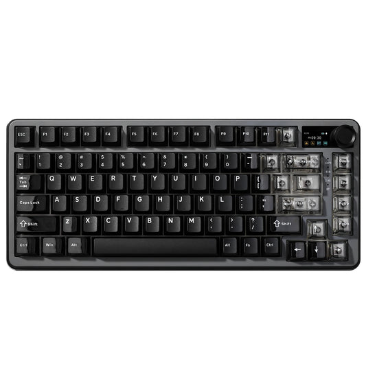 YUNZII B75 PRO MAX Wireless Mechanical Keyboard, QMK/VIA Custom 75% Gaming Keyboard with Screen&Knob, Creamy Sounds for Win/Mac