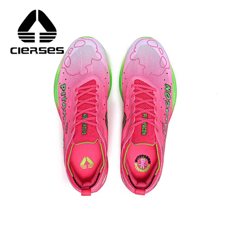 CIERSES Carbon Fiber Plate Marathon Running Racing Shoes Men Professional Stable Support Shock-Relief Rebound Training Shoes