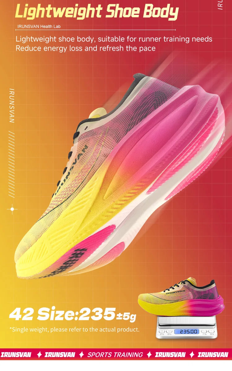 IRUNSVAN  Lightweight Marathon Sneakers Men Running Shoes Breathable Sports Shoes Casual Comfortable Athletic Training Unisex