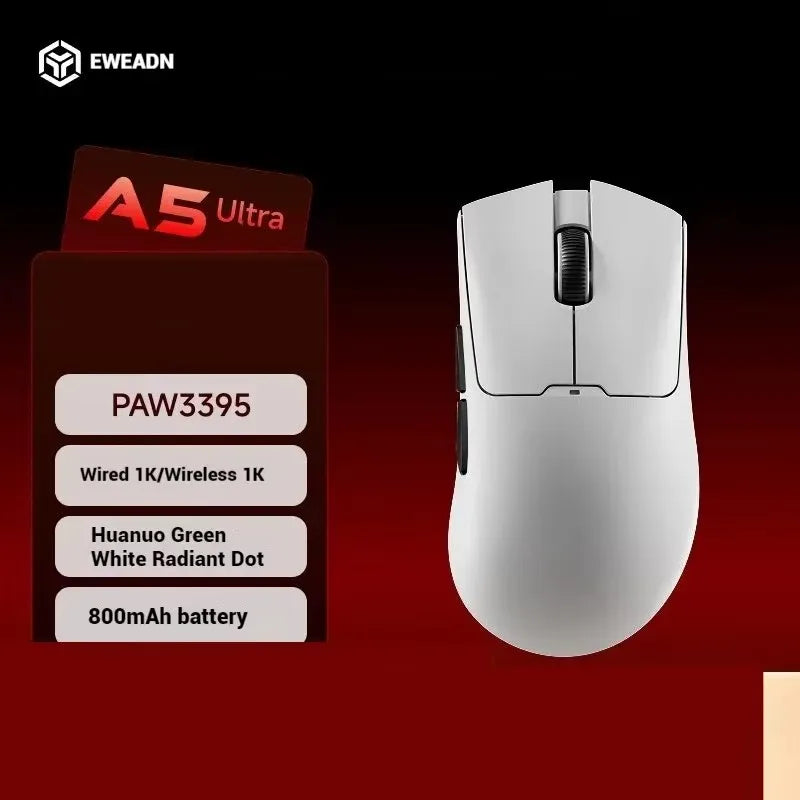 EWEADN A5 Pro Ultra wireless Lightweight Mouse Three-mode Paw3395/3311 22K/26KDPI  Low Latency Gaming Mouse