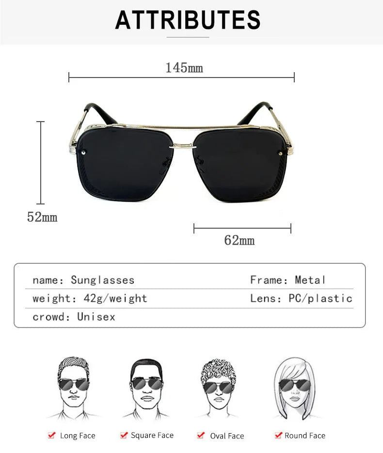 2025 Steampunk Sunglasses For Men Retro Square Punk Sunglasses Women Trendy Luxury Fashion Glasses Gafas De Sol Hombre Zonnebril