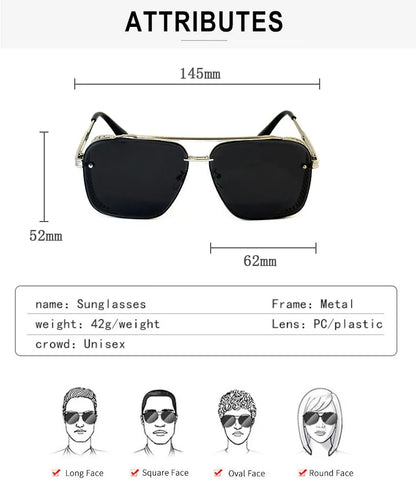 2025 Steampunk Sunglasses For Men Retro Square Punk Sunglasses Women Trendy Luxury Fashion Glasses Gafas De Sol Hombre Zonnebril