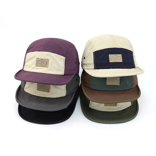 Summer Thin Breathable Quick-drying Baseball Cap Men and Women Outdoor Adventures Sun Protection Short Brim 5-flap Hiking Hats