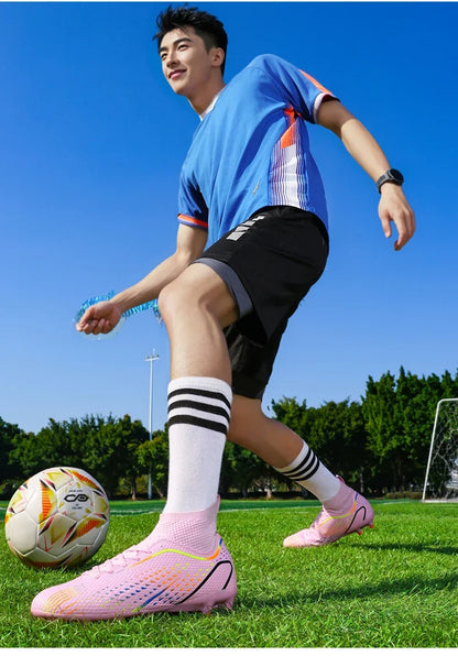 Men's Football Field Boots Ultralight Turf Indoor Society Training Soccer Shoes Cleats for Kids Sneakers TF/FG Football Shoes