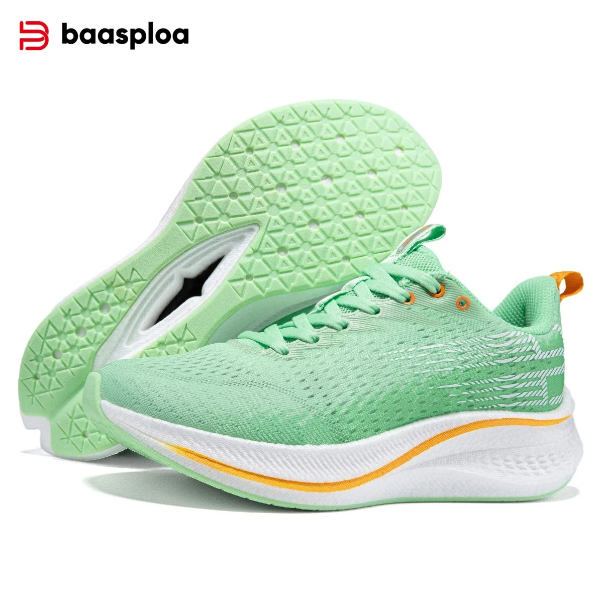 Baasploa Women Running Sneakers Brand Mesh Breathable Comfortable Walking Shoes Outdoor Anti-slip Female Casual Jogging Sports Shoes