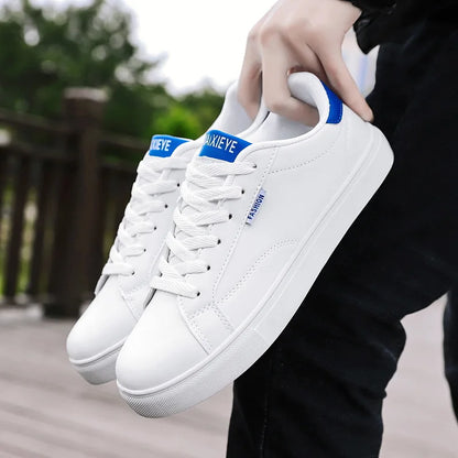 Zapatillas casuales de skate para hombre, blancas, para exteriores y ocio, transpirables, para caminar, planas, Chaussure Homme 39-48