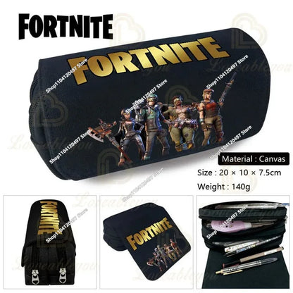 Fortnite Kids Pencil Bag Kawaii Pencil Case Large Capacity Waterproof Handheld Cosplay Pencil Pouch Office Stationary Gift Toy